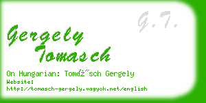 gergely tomasch business card